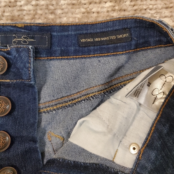 Jessica Simpson Vintage High Waisted Jean Shorts - Picture 7 of 8